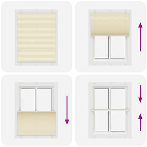 Tenda Plissettata Crema 110x150 cm Larghezza Tessuto 109,4 cm 4015298