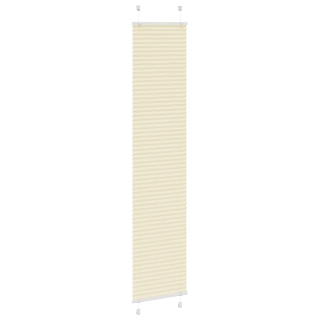 vidaXL Tenda Plissettata Crema 40x200 cm Larghezza Tessuto 39,4 cm