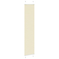 vidaXL Tenda Plissettata Crema 40x200 cm Larghezza Tessuto 39,4 cm