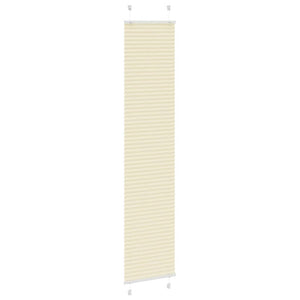 vidaXL Tenda Plissettata Crema 40x200 cm Larghezza Tessuto 39,4 cm