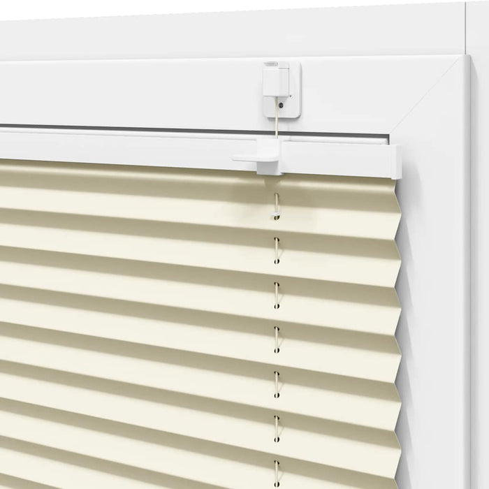 vidaXL Tenda Plissettata Crema 40x200 cm Larghezza Tessuto 39,4 cm