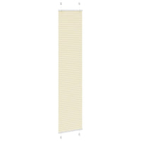 vidaXL Tenda Plissettata Crema 50x200 cm Larghezza Tessuto 49,4 cm