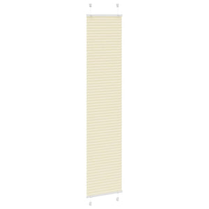 vidaXL Tenda Plissettata Crema 50x200 cm Larghezza Tessuto 49,4 cm