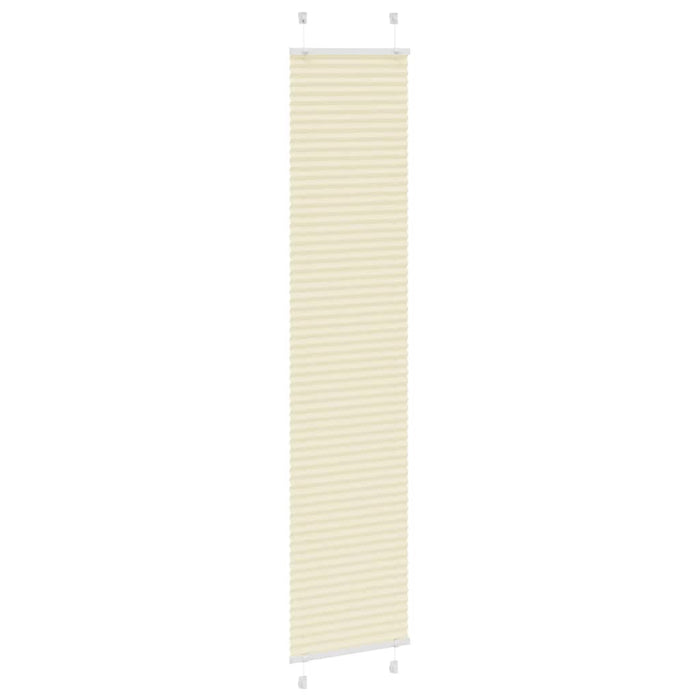 vidaXL Tenda Plissettata Crema 50x200 cm Larghezza Tessuto 49,4 cm