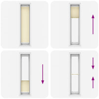 vidaXL Tenda Plissettata Crema 50x200 cm Larghezza Tessuto 49,4 cm