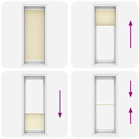 vidaXL Tenda Plissettata Crema 75x200 cm Larghezza Tessuto 74,4 cm