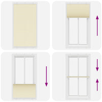 Tenda Plissettata Crema 105x200 cm Larghezza Tessuto 104,4 cm 4015314