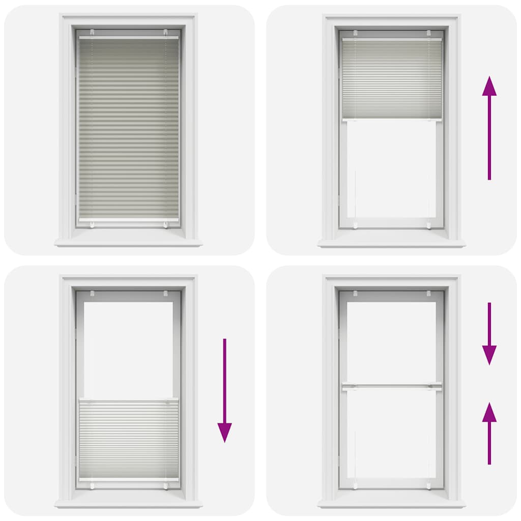 Tenda Plissettata Grigio Chiaro 80x100 cm Larghezza Tessuto 4015326