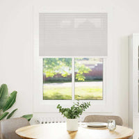 vidaXL Tenda Plissettata Grigio Chiaro 95x100 cm Larghezza Tessuto