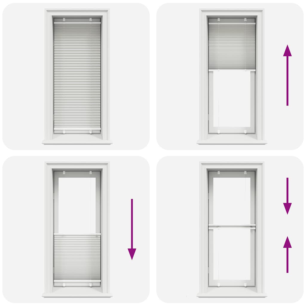 Tenda Plissettata Grigio Chiaro 55x150 cm Larghezza Tessuto 4015338