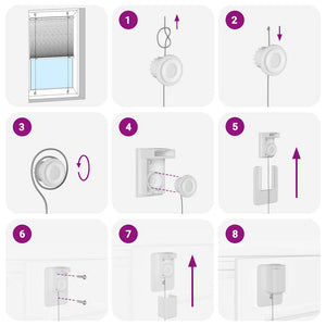 Tenda Plissettata Grigio Chiaro 80x150 cm Larghezza Tessuto 4015343