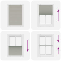 Tenda Plissettata Grigio Chiaro 90x150 cm Larghezza Tessuto 4015345