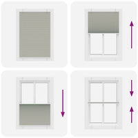 Tenda Plissettata Grigio Chiaro 95x150 cm Larghezza Tessuto 4015346