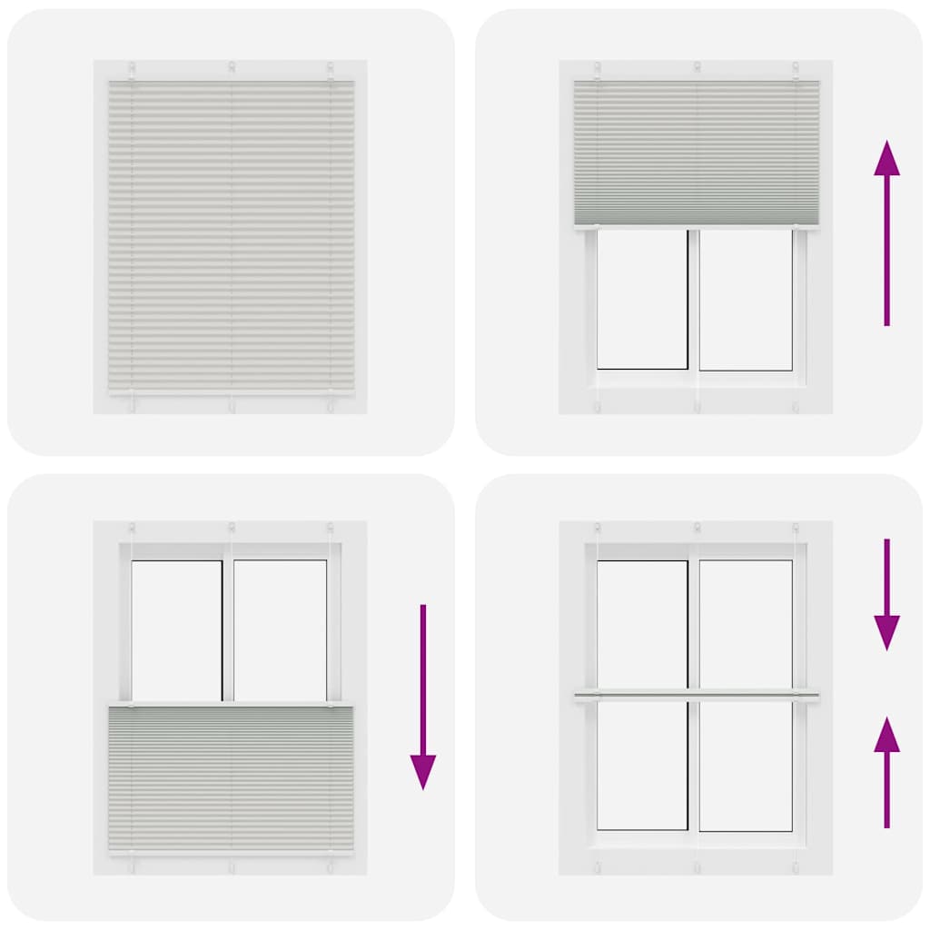 Tenda Plissettata Grigio Chiaro 110x150 cm Larghezza Tessuto 4015349