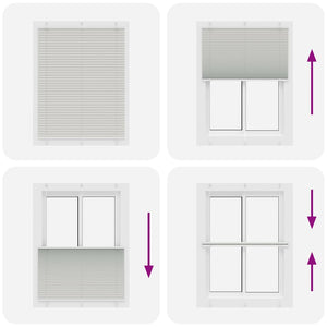 Tenda Plissettata Grigio Chiaro 110x150 cm Larghezza Tessuto 4015349