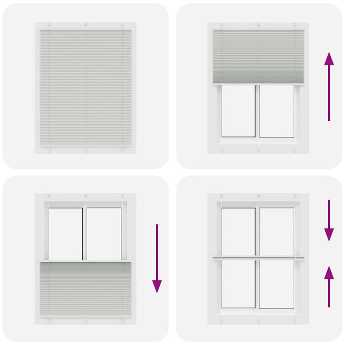 Tenda Plissettata Grigio Chiaro 110x150 cm Larghezza Tessuto 4015349