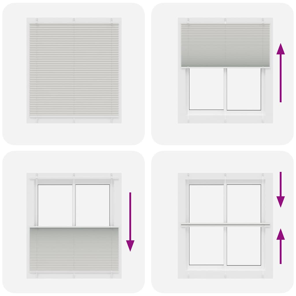 Tenda Plissettata Grigio Chiaro 120x150 cm Larghezza Tessuto 4015351