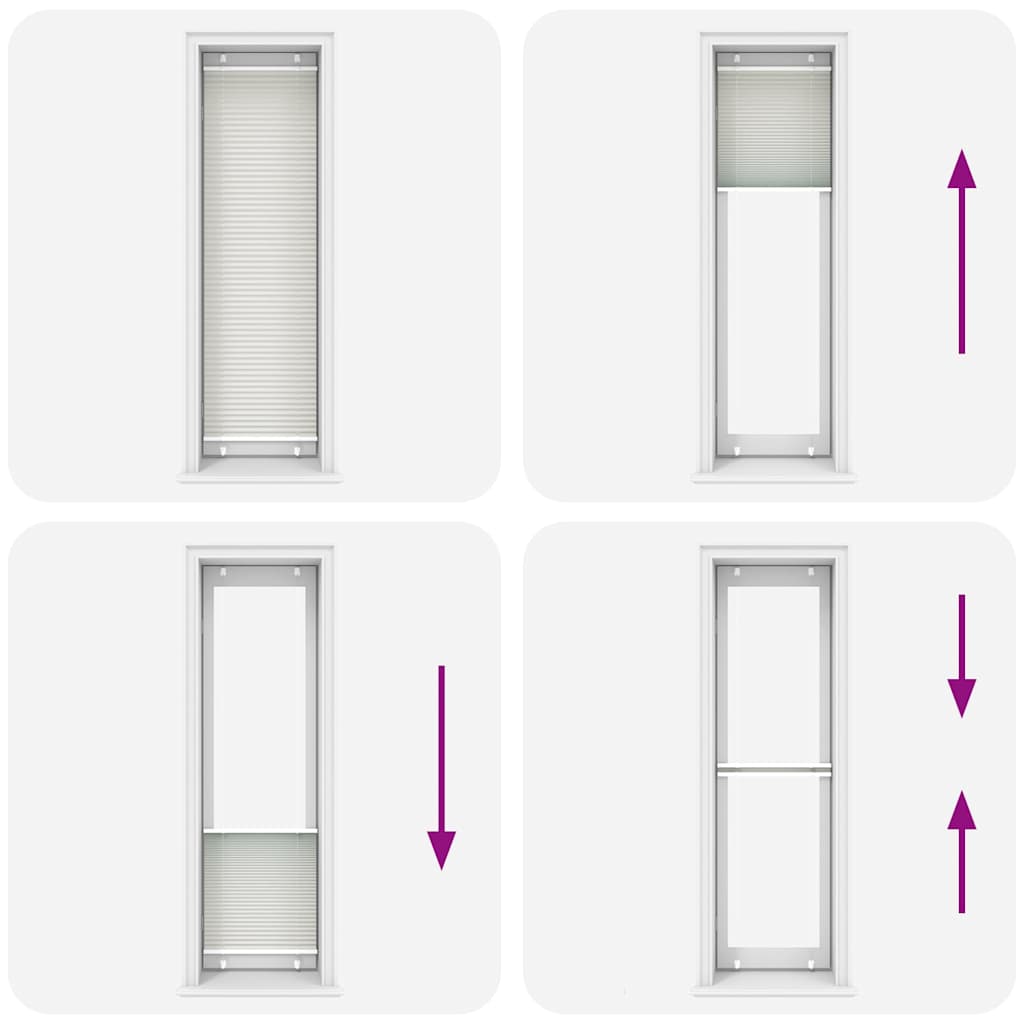 vidaXL Tenda Plissettata Grigio Chiaro 65x200 cm Larghezza Tessuto