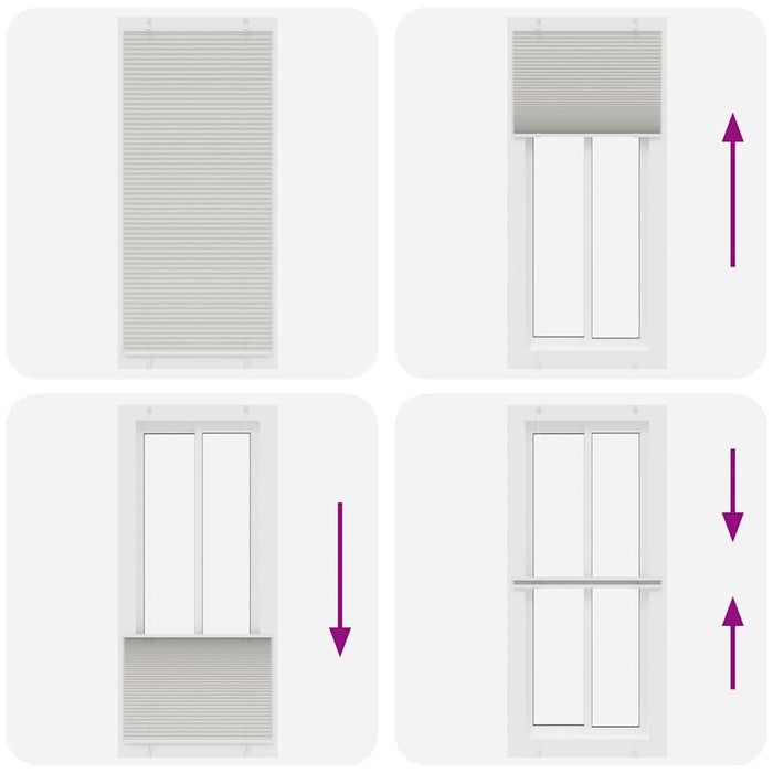 Tenda Plissettata Grigio Chiaro 85x200 cm Larghezza Tessuto 4015361