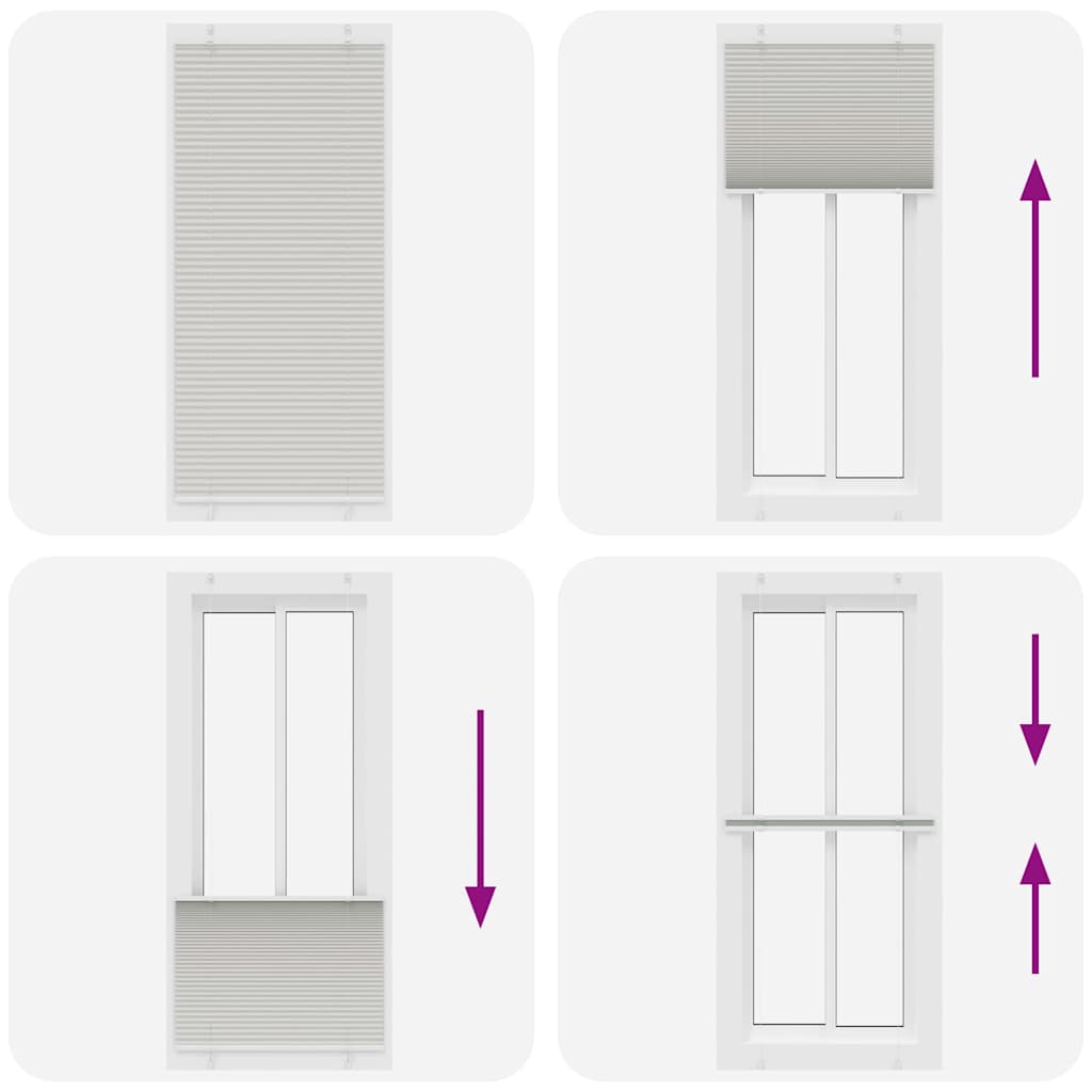 Tenda Plissettata Grigio Chiaro 90x200 cm Larghezza Tessuto 4015362