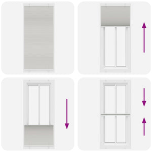 Tenda Plissettata Grigio Chiaro 90x200 cm Larghezza Tessuto 4015362