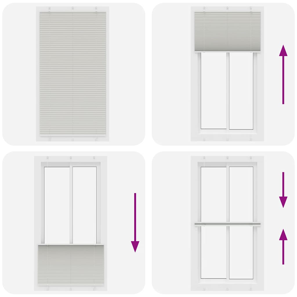 Tenda Plissettata Grigio Chiaro 105x200 cm Larghezza Tessuto 4015365