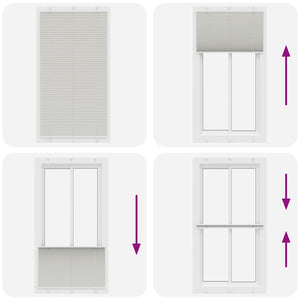 Tenda Plissettata Grigio Chiaro 105x200 cm Larghezza Tessuto 4015365