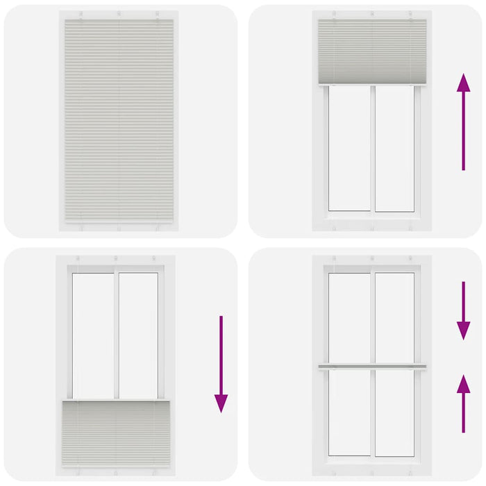 Tenda Plissettata Grigio Chiaro 105x200 cm Larghezza Tessuto 4015365