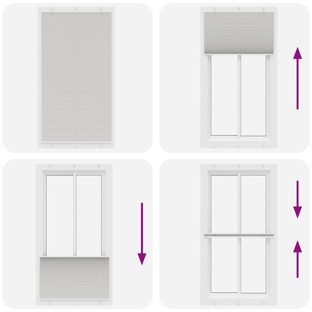 Tenda Plissettata Grigio Chiaro 110x200 cm Larghezza Tessuto 4015366