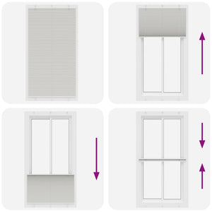 Tenda Plissettata Grigio Chiaro 110x200 cm Larghezza Tessuto 4015366