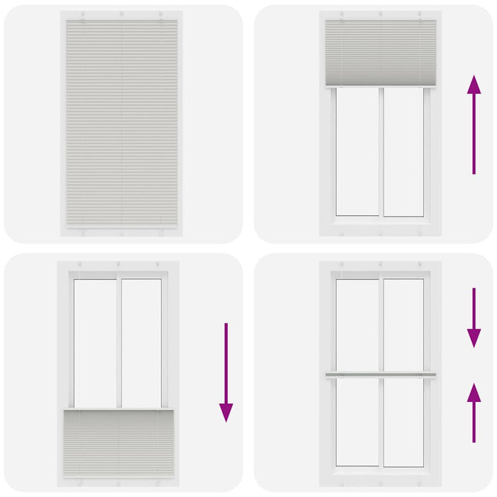 Tenda Plissettata Grigio Chiaro 110x200 cm Larghezza Tessuto 4015366