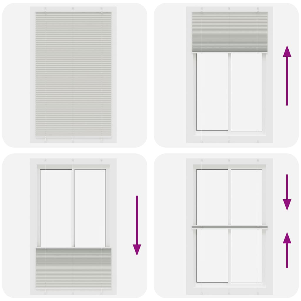 Tenda Plissettata Grigio Chiaro 115x200 cm Larghezza Tessuto 4015367