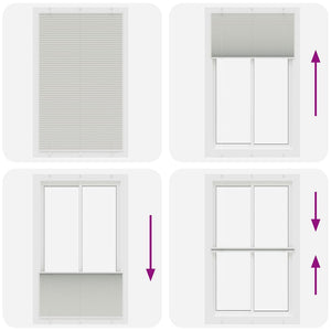 Tenda Plissettata Grigio Chiaro 115x200 cm Larghezza Tessuto 4015367