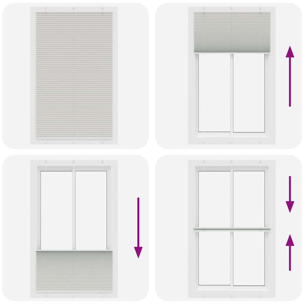 Tenda Plissettata Grigio Chiaro 120x200 cm Larghezza Tessuto 4015368