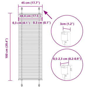 Tenda Plissettata Verde petrolio 45x100 cm Larghezza Tessuto 4015370