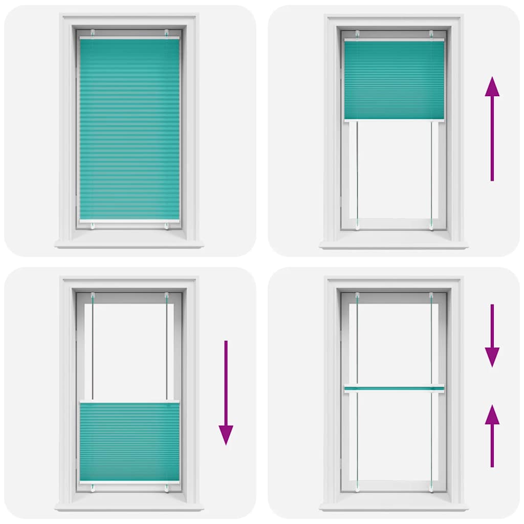 vidaXL Tenda Plissettata Verde petrolio 75x100 cm Larghezza Tessuto