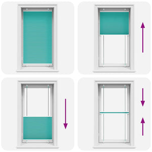 Tenda Plissettata Verde petrolio 75x100 cm Larghezza Tessuto 4015376