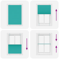 Tenda Plissettata Verde petrolio 95x100 cm Larghezza Tessuto 4015380