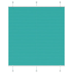 Tenda Plissettata Verde petrolio 120x100 cm Larghezza Tessuto