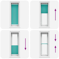 Tenda Plissettata Verde petrolio 50x150 cm Larghezza Tessuto 4015388