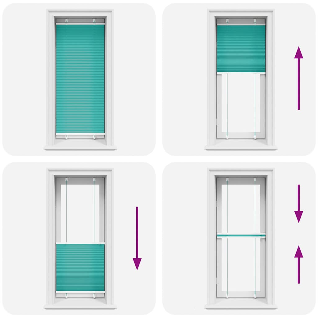 Tenda Plissettata Verde petrolio 55x150 cm Larghezza Tessuto 4015389