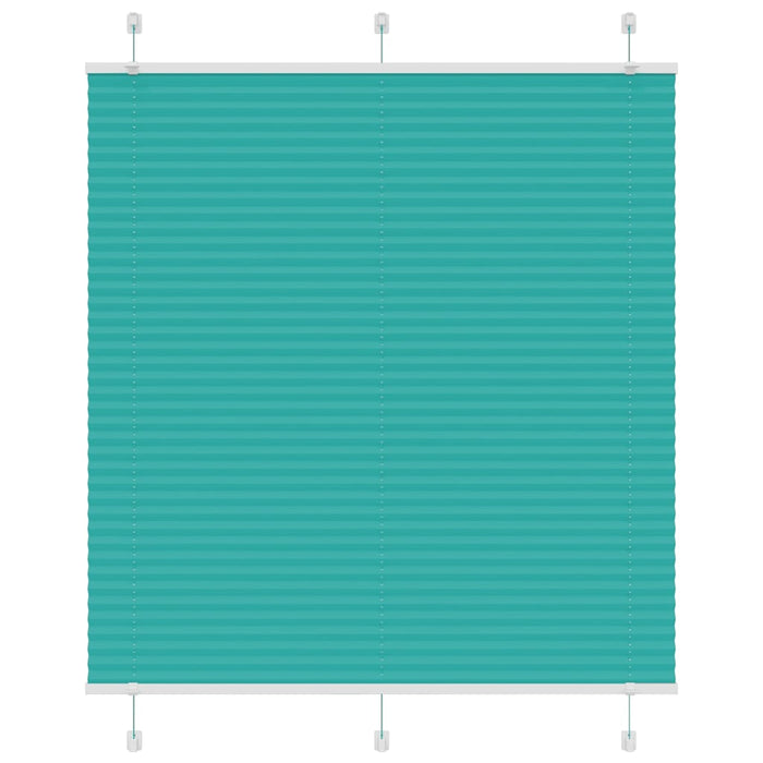 Tenda Plissettata Verde petrolio 115x150 cm Larghezza Tessuto