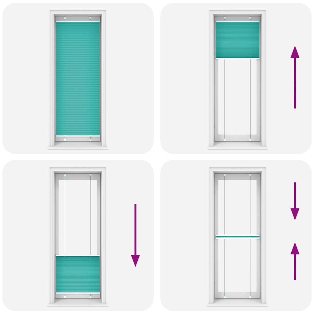 Tenda Plissettata Verde petrolio 70x200 cm Larghezza Tessuto 4015409