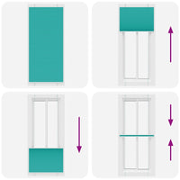 Tenda Plissettata Verde petrolio 95x200 cm Larghezza Tessuto 4015414