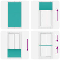 Tenda Plissettata Verde petrolio 110x200 cm Larghezza Tessuto 4015417