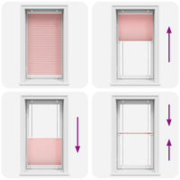 Tenda Plissettata Rosa 75x100 cm Larghezza Tessuto 74,4 cm 4015427