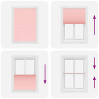 Tenda Plissettata Rosa 95x100 cm Larghezza Tessuto 94,4 cm 4015431