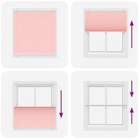 Tenda Plissettata Rosa 120x100 cm Larghezza Tessuto 119,4 cm 4015436