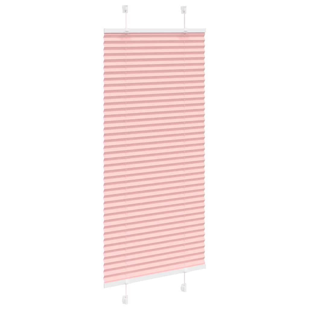 vidaXL Tenda Plissettata Rosa 55x150 cm Larghezza Tessuto 54,4 cm