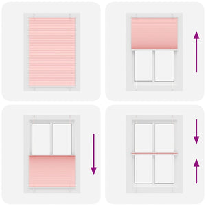 Tenda Plissettata Rosa 100x150 cm Larghezza Tessuto 99,4 cm